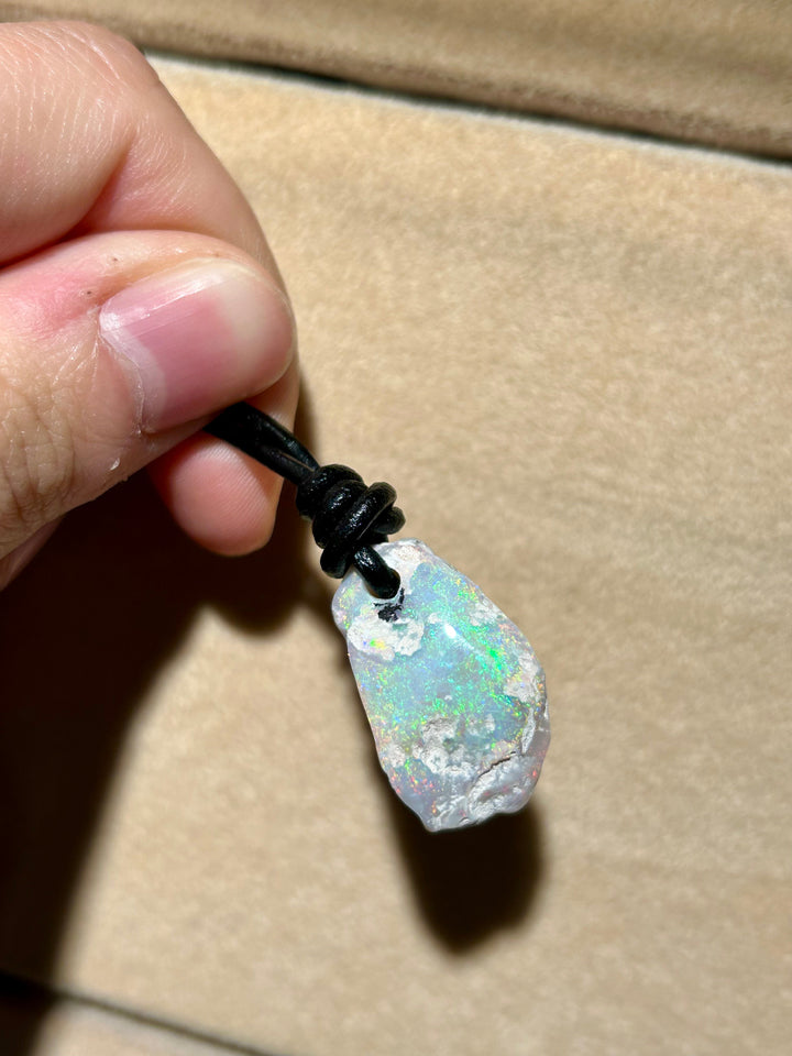 Australian Crystal Solid Opal Fossil Necklace EOFY Sale Pendant aopal 