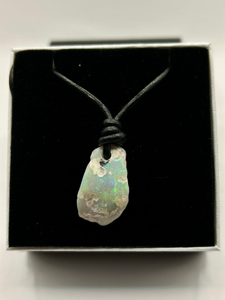 Australian Crystal Solid Opal Fossil Necklace EOFY Sale Pendant aopal 