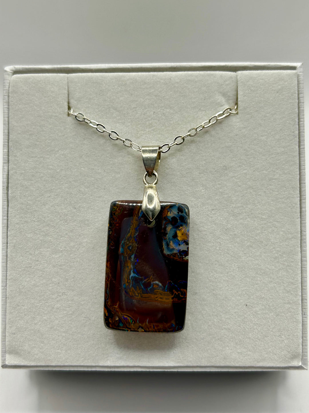 Australian Boulder Opal Pendant Sterling Silver Setting EOFY Sale Pendant aopal 