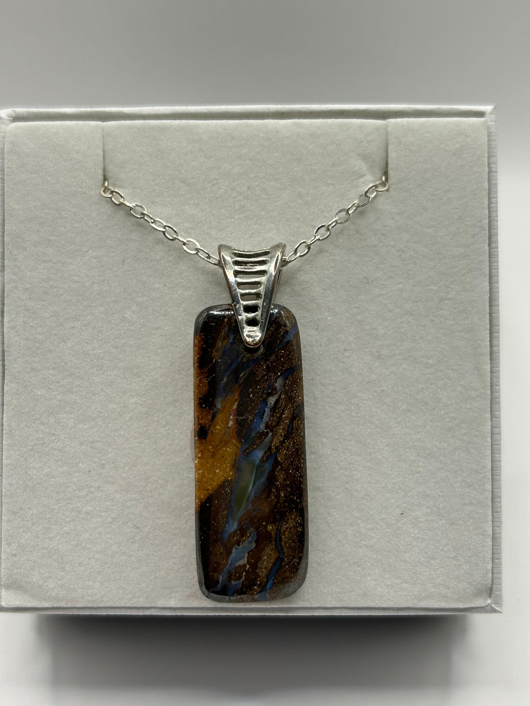 Australian Boulder Opal Pendant Sterling Silver Setting EOFY Sale Pendant aopal 