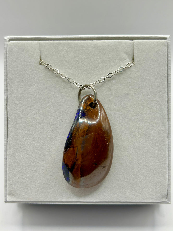 Australian Boulder Opal Pendant Sterling Silver Setting EOFY Sale Pendant aopal 