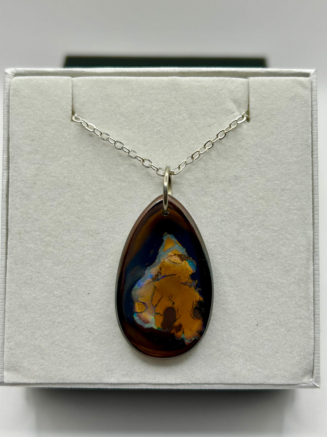 Australian Boulder Opal Pendant Sterling Silver Setting EOFY Sale Pendant aopal 