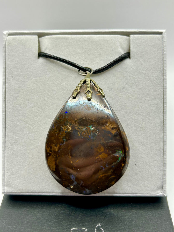 Australian Boulder Opal Pendant Sterling Silver Setting EOFY Sale Pendant aopal 