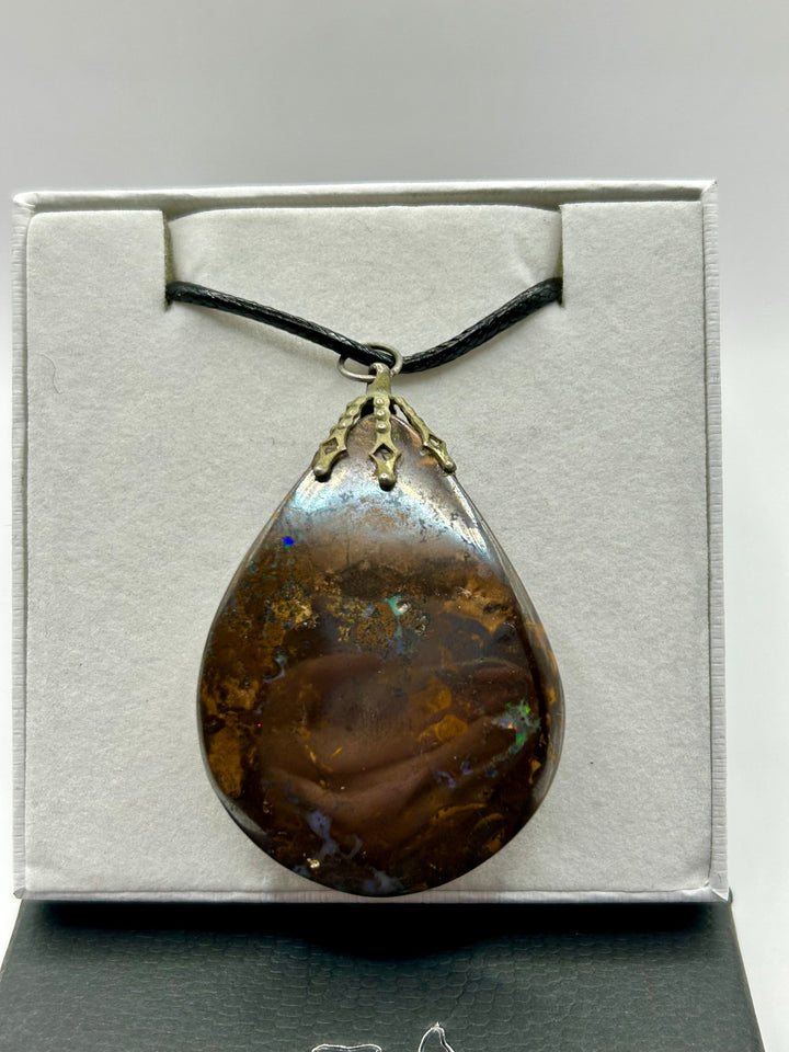 Australian Boulder Opal Pendant Sterling Silver Setting EOFY Sale Pendant aopal 