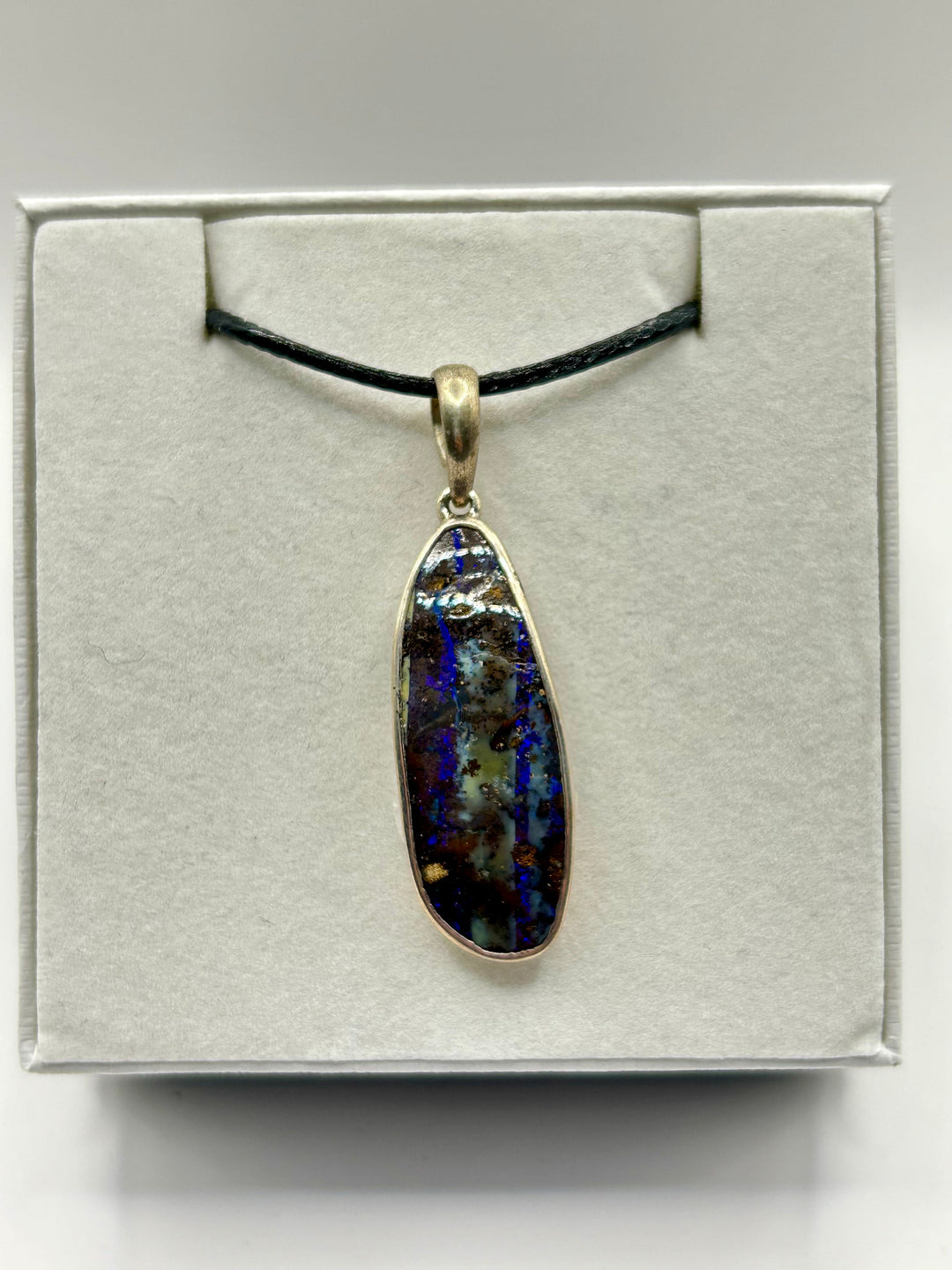 Australian Boulder Opal Pendant Sterling Silver Setting EOFY Sale Pendant aopal 