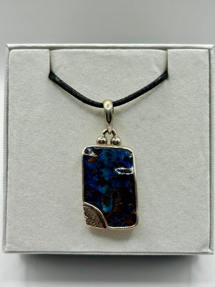 Australian Boulder Opal Pendant Sterling Silver Setting EOFY Sale Pendant aopal 