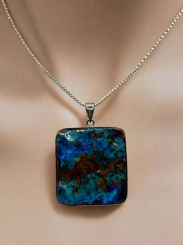 Australian Boulder Opal Pendant Sterling Silver Setting EOFY Sale Pendant aopal 