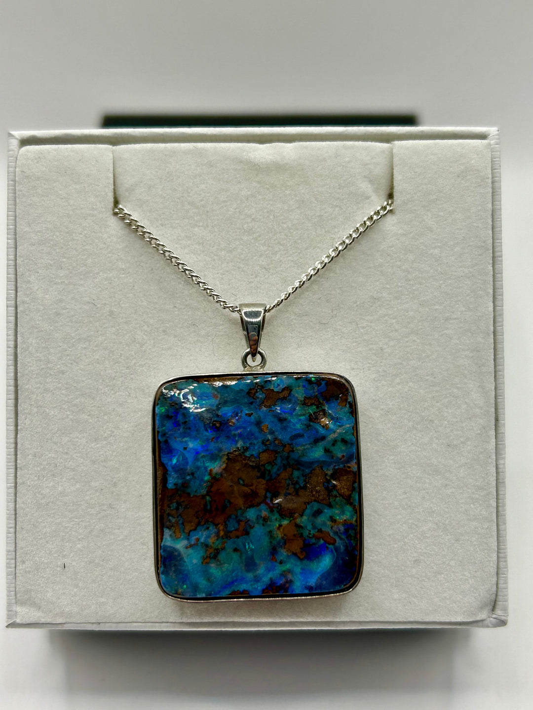 Australian Boulder Opal Pendant Sterling Silver Setting EOFY Sale Pendant aopal 