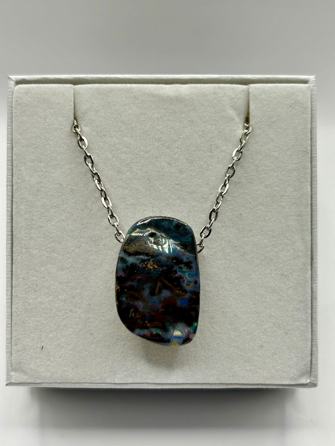 Australian Boulder Opal Pendant Sterling Silver Setting EOFY Sale Pendant aopal 