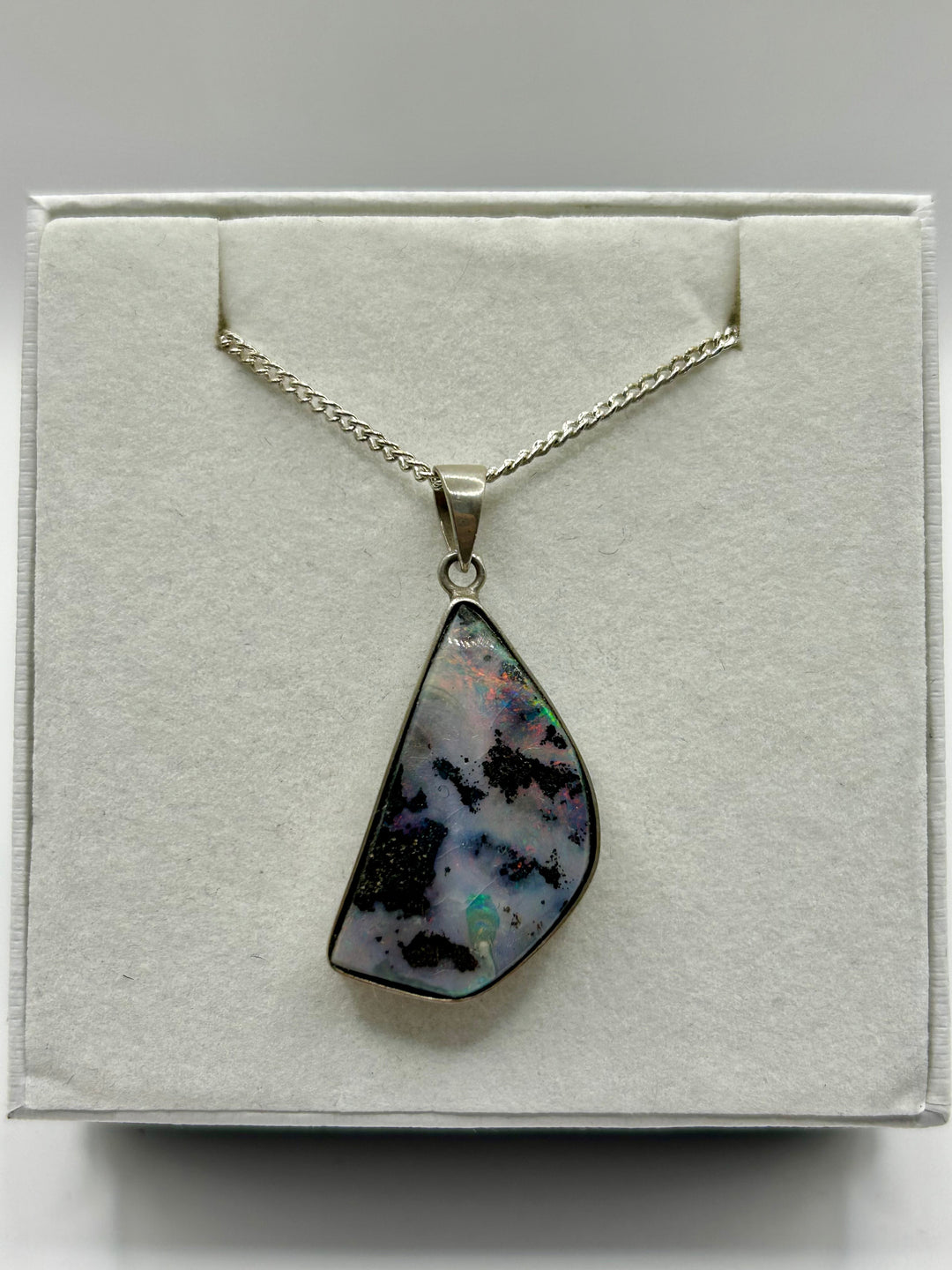 Australian Boulder Opal Pendant Sterling Silver Setting EOFY Sale Pendant aopal 