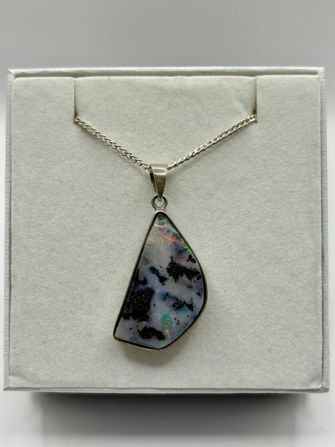 Australian Boulder Opal Pendant Sterling Silver Setting EOFY Sale Pendant aopal 