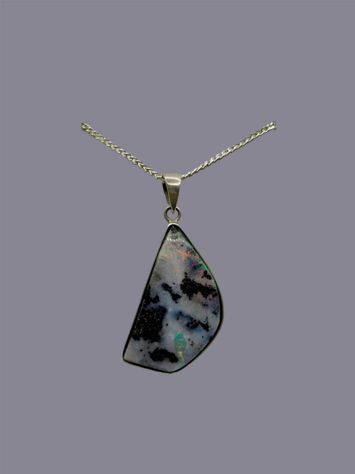 Australian Boulder Opal Pendant Sterling Silver Setting EOFY Sale Pendant aopal 