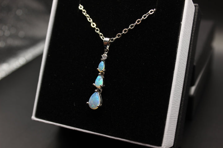 Australian Natural Solid Opal Pendant Sterling Silver Setting Pendant Australian Opal House 