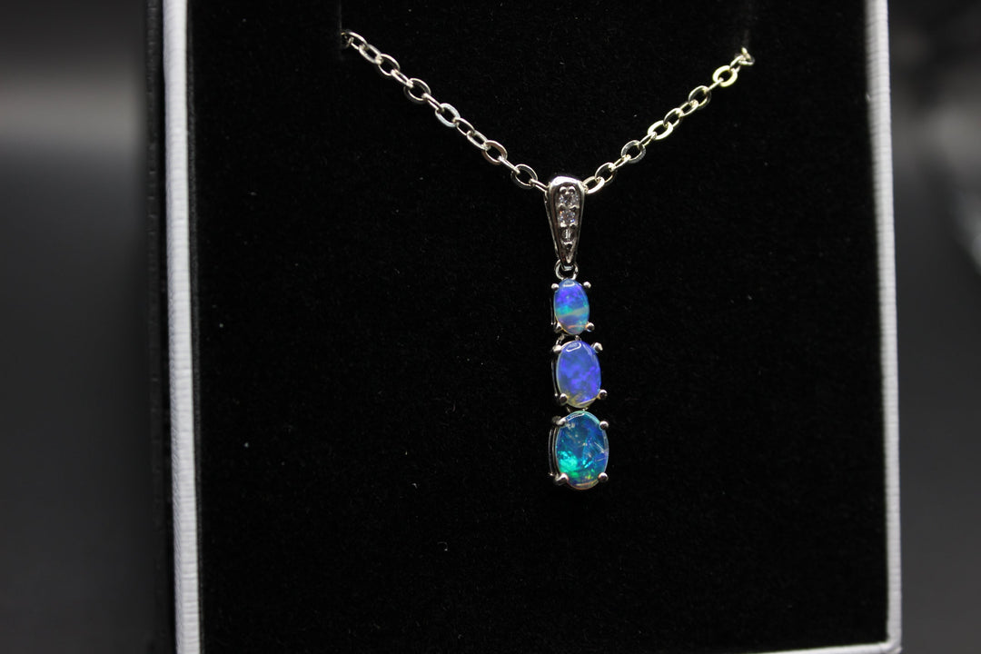 Australian Natural Solid Opal Pendant Sterling Silver Setting Pendant Australian Opal House 