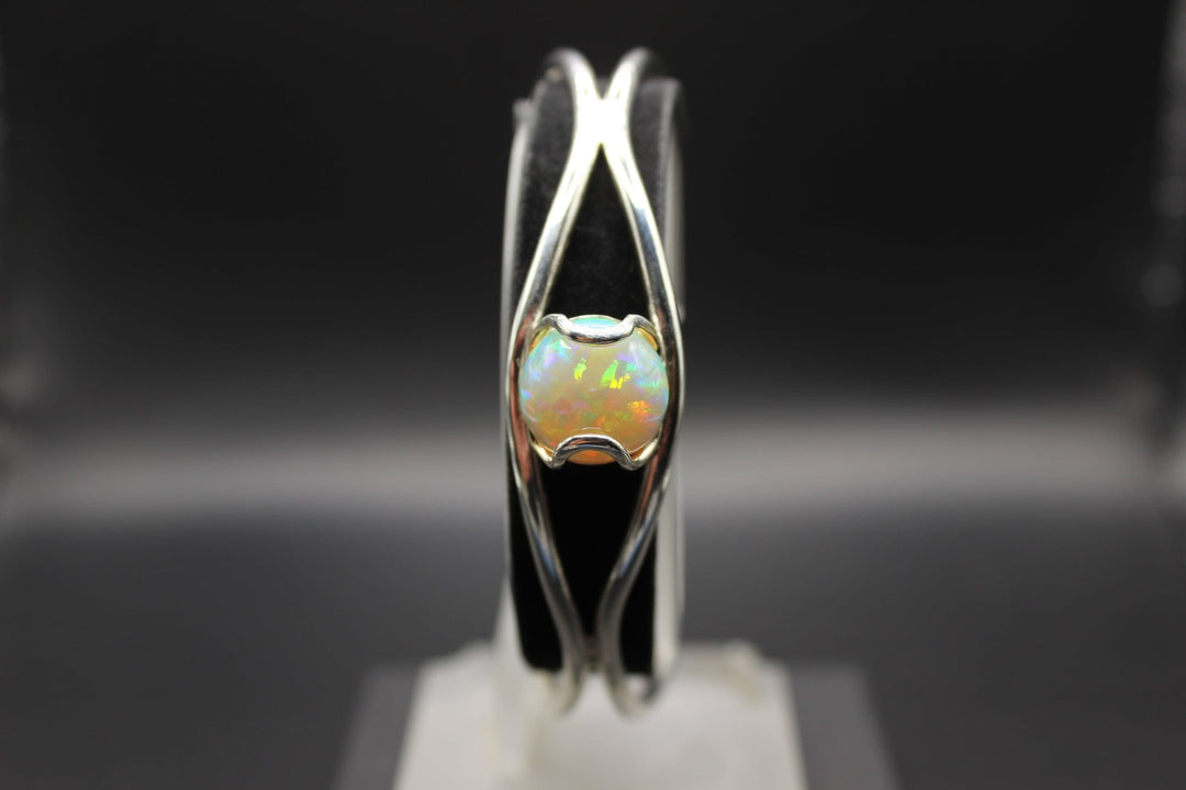 Ethiopian Solid Fire Opal Bangle in Sterling Silver Setting Pendant Australian Opal House 