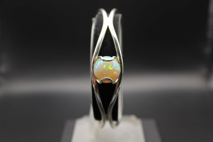 Ethiopian Solid Fire Opal Bangle in Sterling Silver Setting Pendant Australian Opal House 