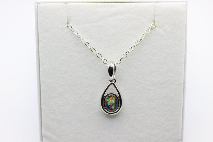 Australian Triplet Opal Pendant in Sterling Silver Setting Pendant Australian Opal House 