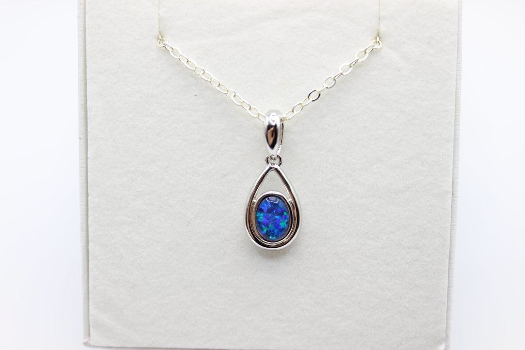 Australian Triplet Opal Pendant in Sterling Silver Setting Pendant Australian Opal House 