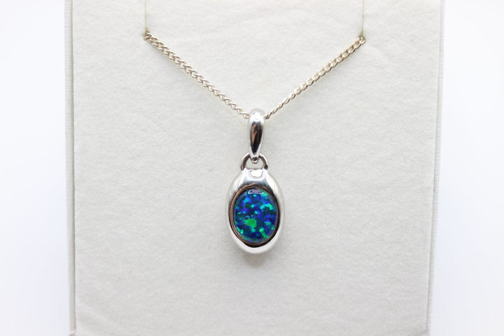 Australian Triplet Opal Pendant in Sterling Silver Setting Pendant Australian Opal House 