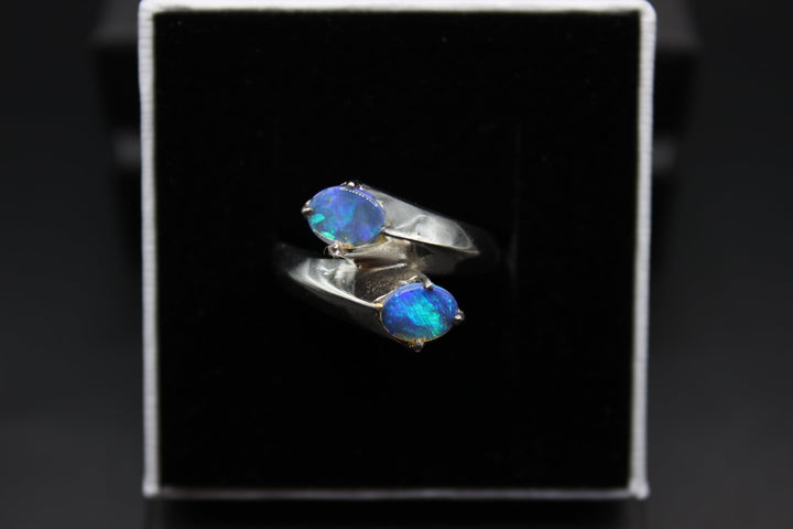 Australian Solid Opal Ring in Sterling Silver Setting Rings Australian Opal House 