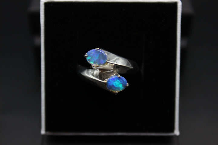 Australian Solid Opal Ring in Sterling Silver Setting Rings Australian Opal House 