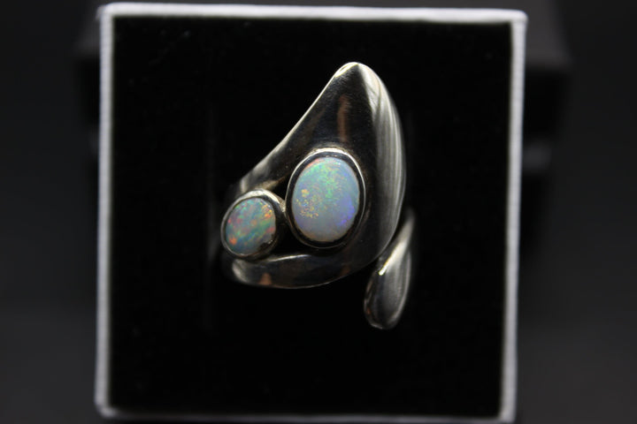 Australian Solid Opal Ring in Sterling Silver Setting Rings Australian Opal House 