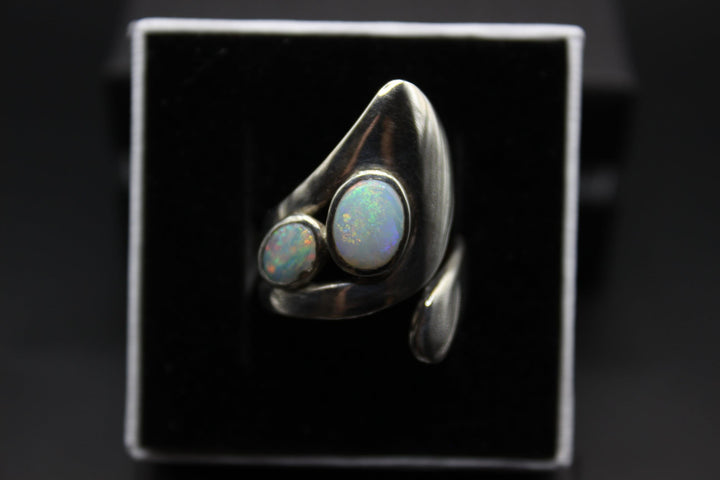 Australian Solid Opal Ring in Sterling Silver Setting Rings Australian Opal House 