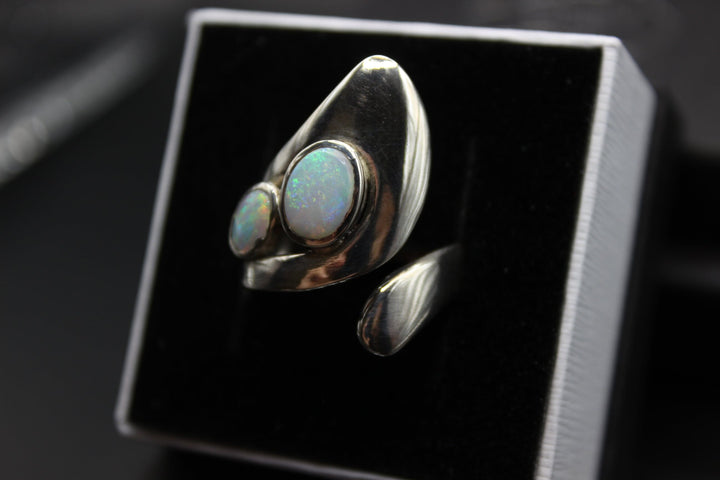 Australian Solid Opal Ring in Sterling Silver Setting Rings Australian Opal House 