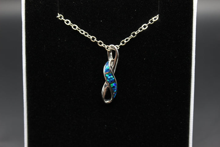 Australian Inlay Opal Pendant in Sterling Silver Setting Pendant Australian Opal House 