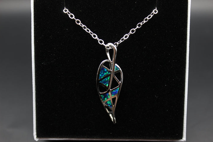 Australian Inlay Opal Pendant in Sterling Silver Setting Pendant Australian Opal House 