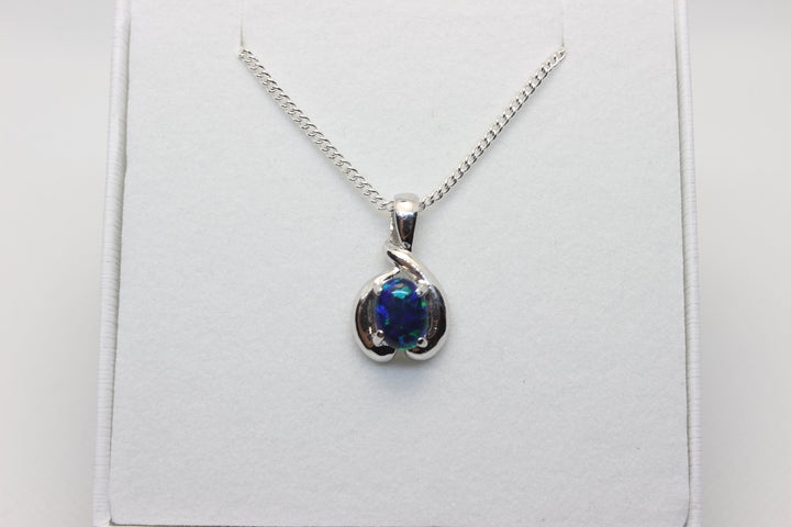 Australian Triplet Opal Pendant in Sterling Silver Setting Pendant Australian Opal House 