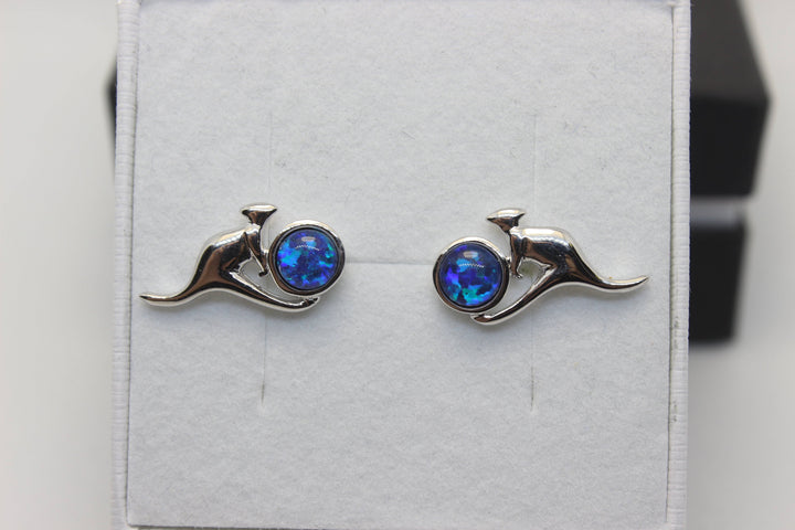 Australian Triplet Opal Earrings in Sterling Silver Setting Earrings Australian Opal House 