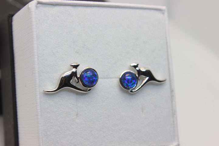 Australian Triplet Opal Earrings in Sterling Silver Setting Earrings Australian Opal House 