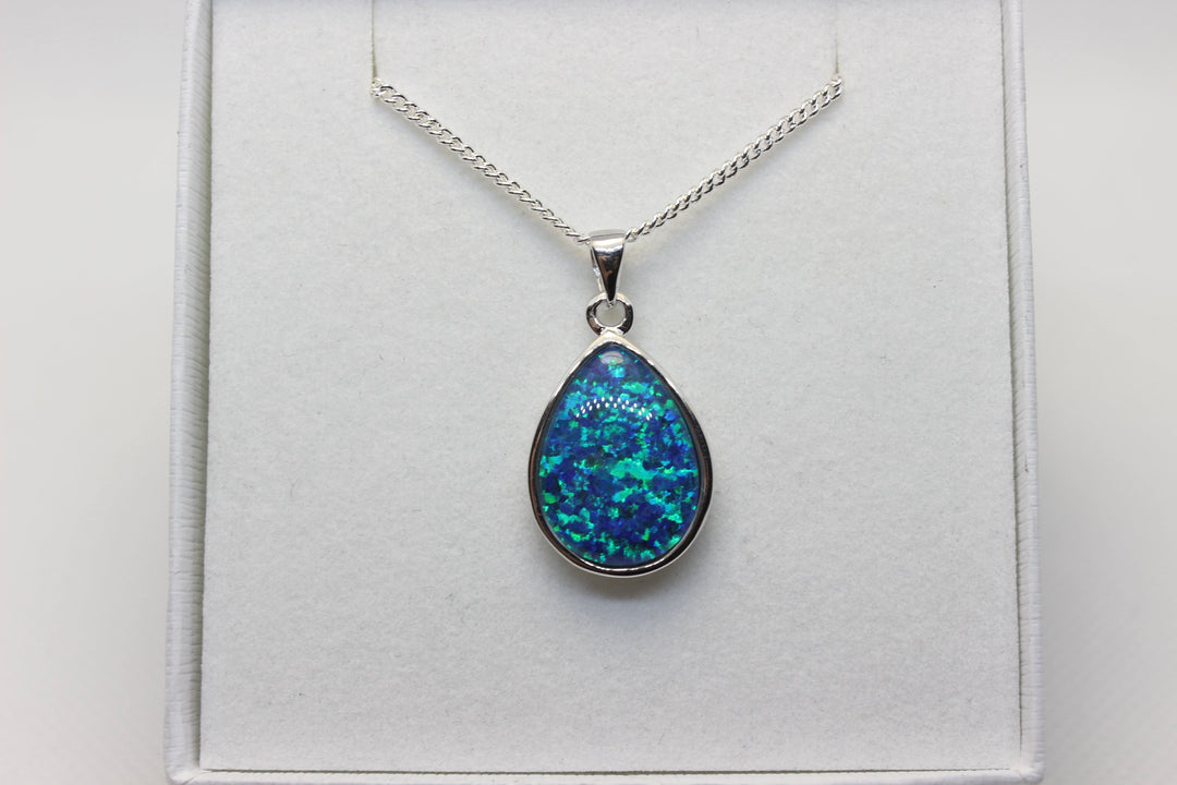 Australian Triplet Opal Pendant in Sterling Silver Large Setting Pendant Australian Opal House 