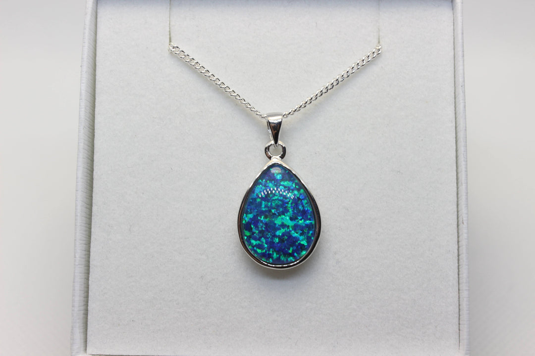 Australian Triplet Opal Pendant in Sterling Silver Large Setting Pendant Australian Opal House 