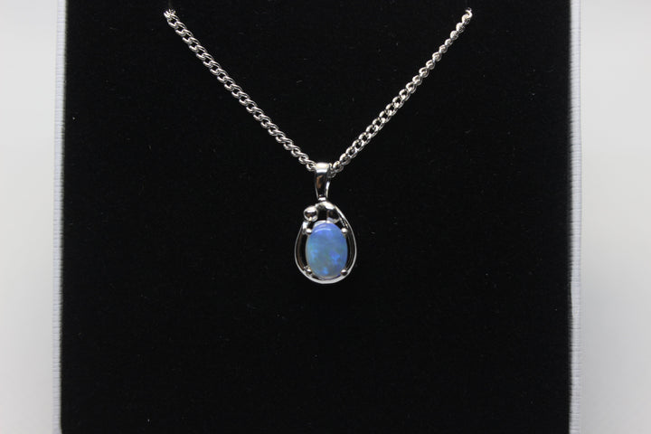 Australian Natural Solid Crystal Opal Pendant Sterling Silver Setting Pendant Australian Opal House 