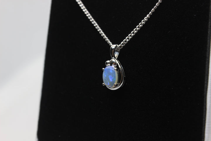 Australian Natural Solid Crystal Opal Pendant Sterling Silver Setting Pendant Australian Opal House 