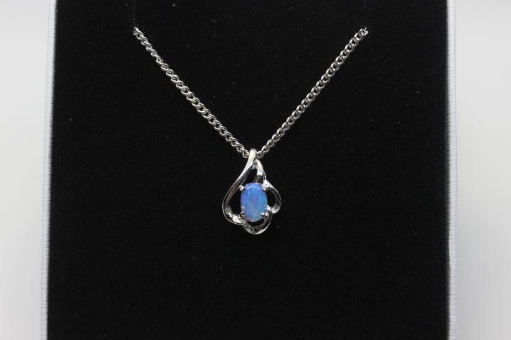 Australian Natural Solid Crystal Opal Pendant Sterling Silver Setting Pendant Australian Opal House 