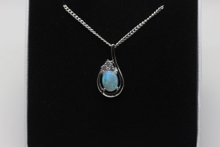 Australian Natural Solid Crystal Opal Pendant Sterling Silver Setting Pendant Australian Opal House 