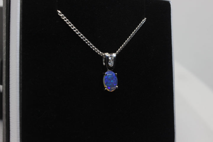 Australian Natural Solid Crystal Opal Pendant Sterling Silver Setting Pendant Australian Opal House 