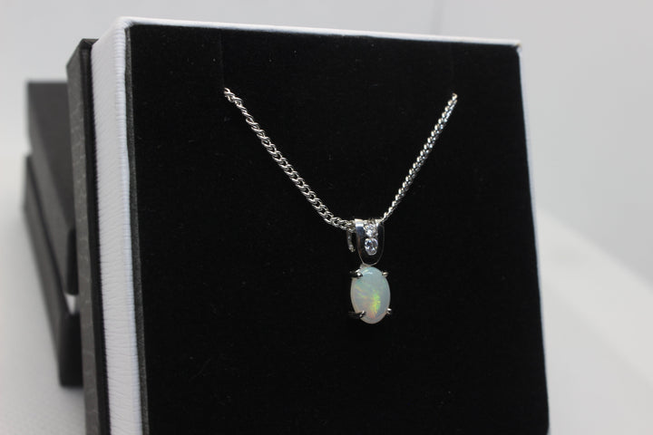 Australian Natural Solid Opal Pendant Sterling Silver Setting Pendant Australian Opal House 