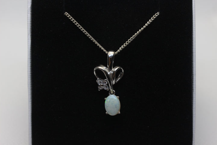 Australian Natural Solid Crystal Opal Pendant Sterling Silver Setting Pendant Australian Opal House 