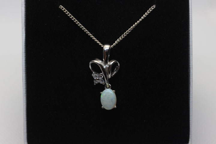 Australian Natural Solid Crystal Opal Pendant Sterling Silver Setting Pendant Australian Opal House 