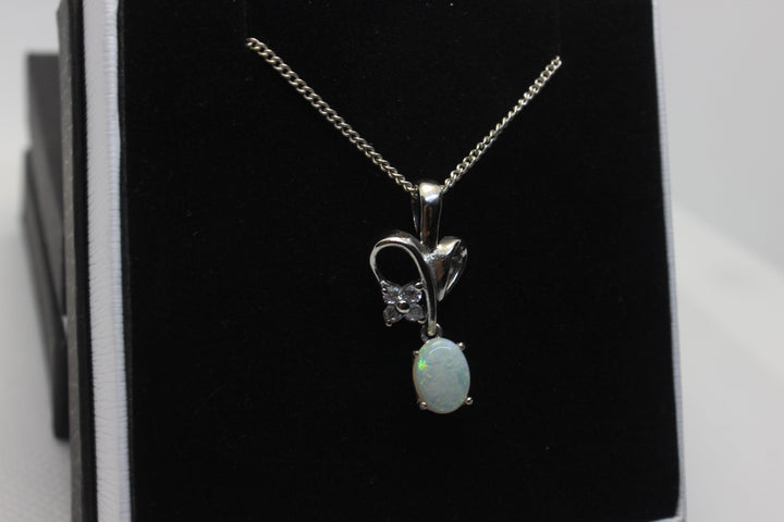 Australian Natural Solid Crystal Opal Pendant Sterling Silver Setting Pendant Australian Opal House 