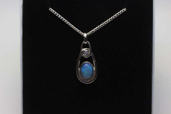 Australian Natural Solid Crystal Opal Pendant Sterling Silver Setting Pendant Australian Opal House 