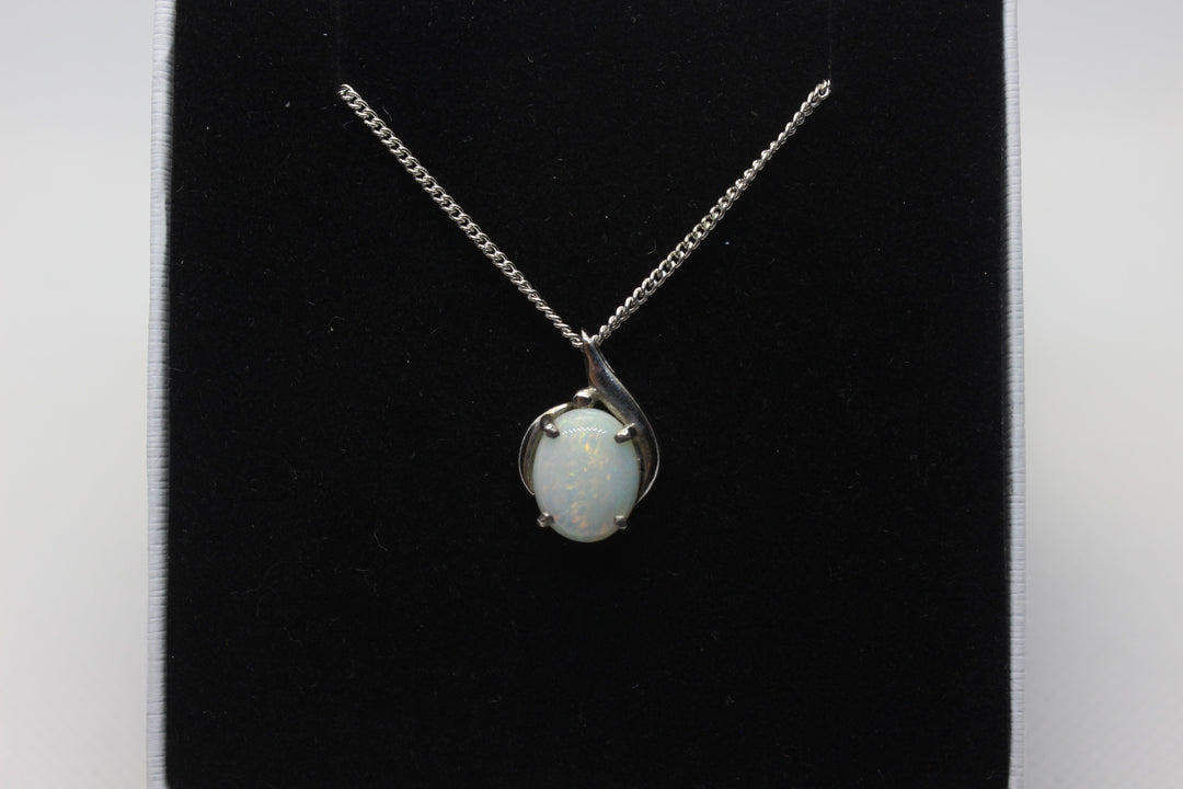 Australian Natural Solid Crystal Opal Pendant Sterling Silver Setting Pendant Australian Opal House 