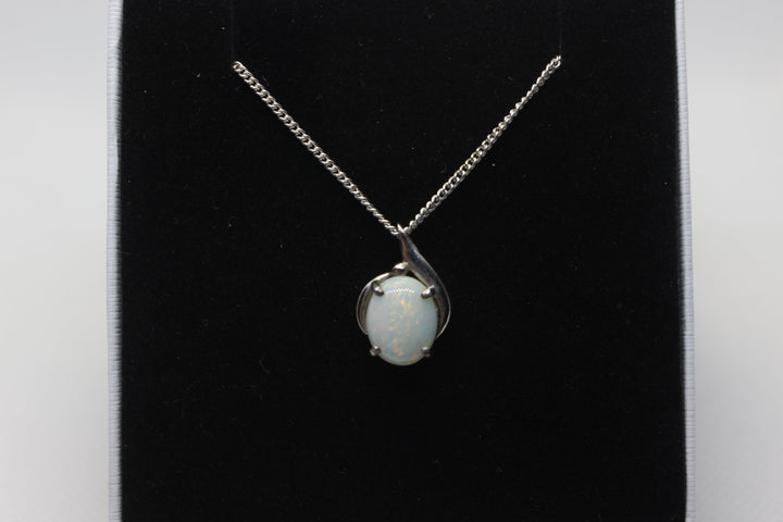 Australian Natural Solid Crystal Opal Pendant Sterling Silver Setting Pendant Australian Opal House 