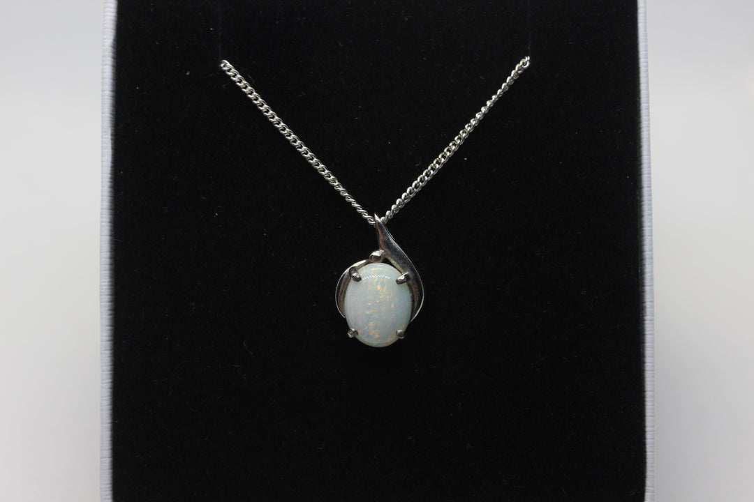 Australian Natural Solid Crystal Opal Pendant Sterling Silver Setting Pendant Australian Opal House 