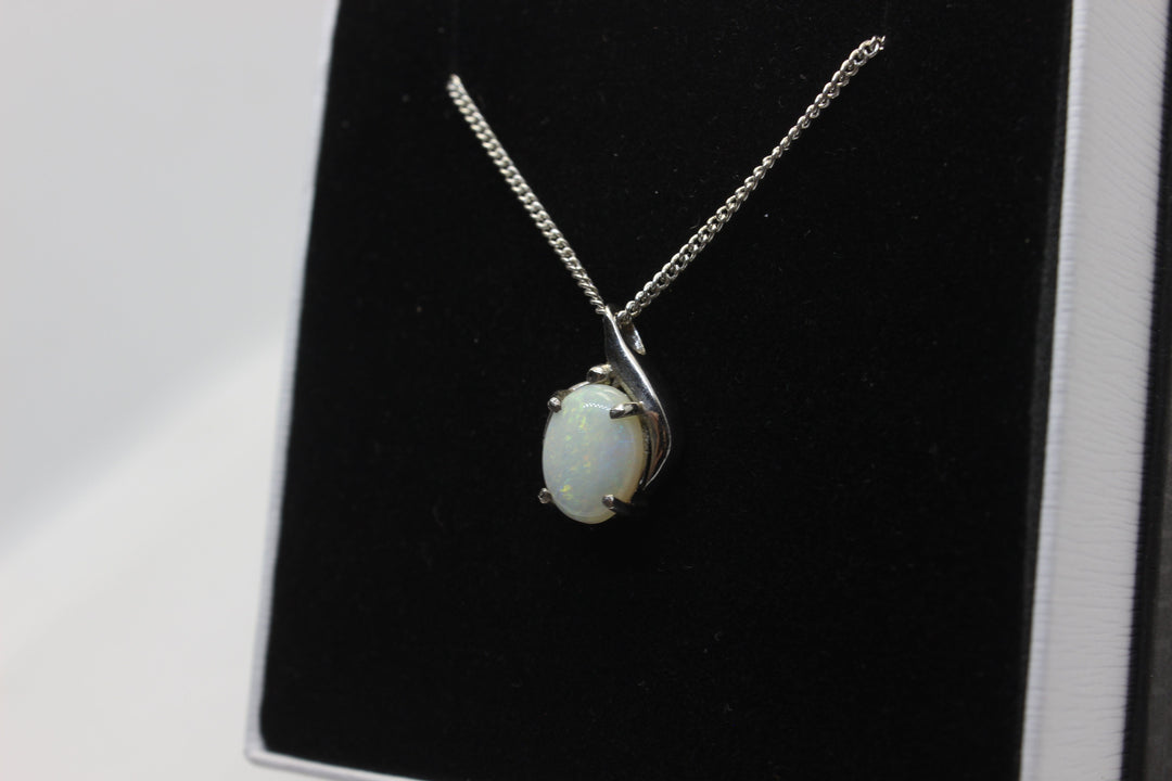 Australian Natural Solid Crystal Opal Pendant Sterling Silver Setting Pendant Australian Opal House 