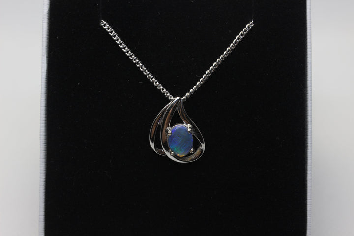 Australian Natural Solid Crystal Opal Pendant Sterling Silver Setting Pendant Australian Opal House 